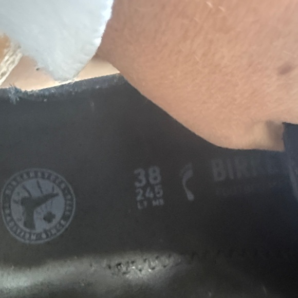 Black Buckley Birkenstock Suede Slip-On Loafers with Buckle - Picture 4 of 4